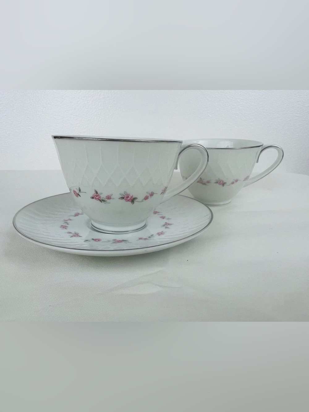 Noritake Vintage Cheri Fine China Cup/Saucer Set And One Additional Cup EUC
